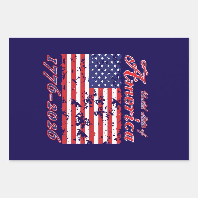 America 250 wrapping paper sheet (Front)