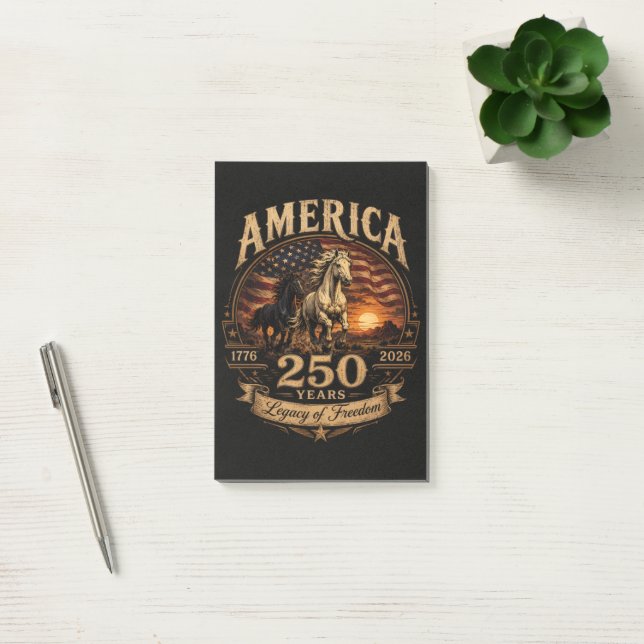 America 250 Years 1776 2026 Centennial  Post-it Notes (Office)