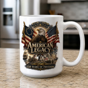 America 250 Years 1776 2026 July 4th Coffee Mug