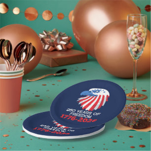 America 250 Years 250th Anniversary Independence Paper Plate
