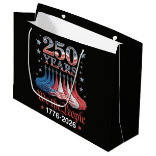 America 250 Years 4th of July Large Gift Bag