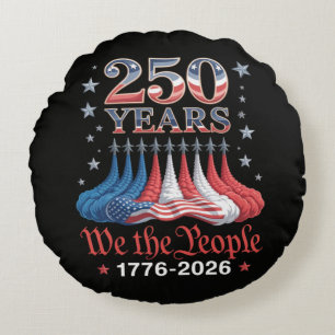 America 250 Years 4th of July Round Cushion