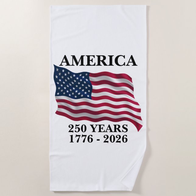 America 250 Years Beach Towel (Front)