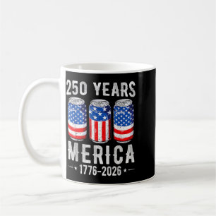 America 250 Years Beer Aamerican Flag 4th Of July Coffee Mug