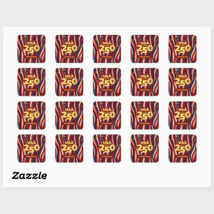 America 250 Years Custom Patriotic Square Sticker