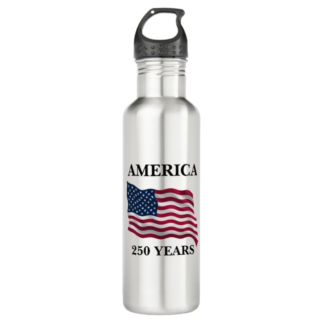 America 250 Years Flag 710 Ml Water Bottle (Front)