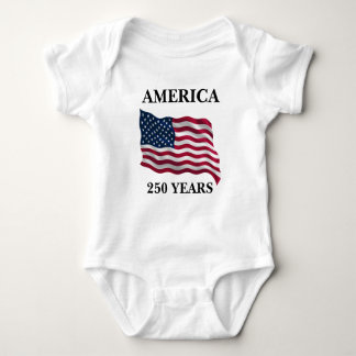 America 250 Years Flag Baby Bodysuit