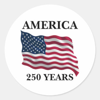 America 250 Years Flag Classic Round Sticker