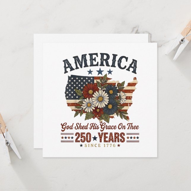 America 250 Years Flag Floral (Front/Back In Situ)