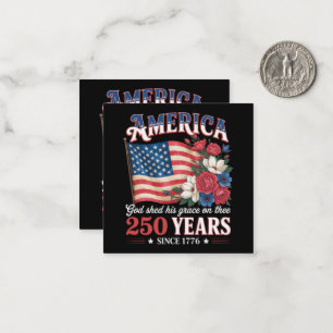 America 250 Years Flag Floral Card