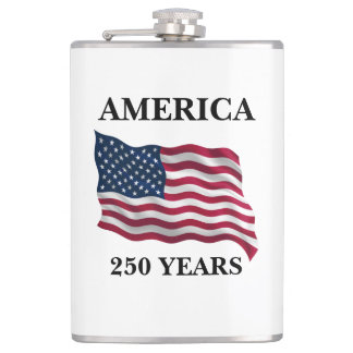 America 250 Years Flag Hip Flask