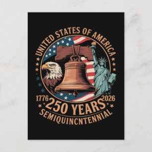 America 250 Years Invitation Postcard