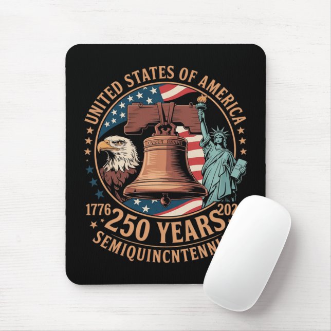 America 250 Years Mouse Mat (With Mouse)