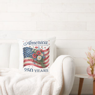 America 250 Years of Freedom 1776 2026 Cushion