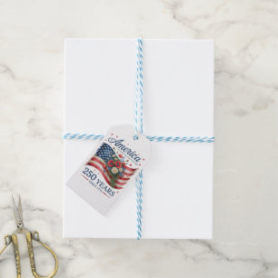 America 250 Years of Freedom 1776 2026 Gift Tags