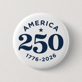 America 250 Years of Freedom Celebration Minimal 6 Cm Round Badge