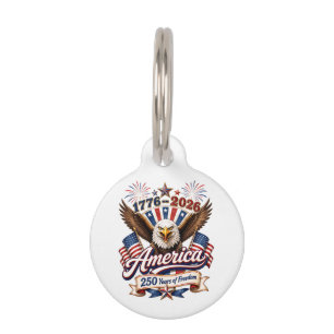 America 250 Years of Freedom Eagle Pet Tag