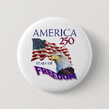America 250 Years of Freedom Flag with Bald Eagle