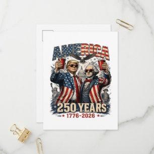 America 250 Years Patriotic Celebration Invitation Postcard