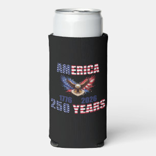 America 250 Years – Patriotic Eagle 1776–2026 USA Seltzer Can Cooler