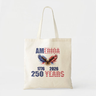 America 250 Years – Patriotic Eagle 1776–2026 USA Tote Bag