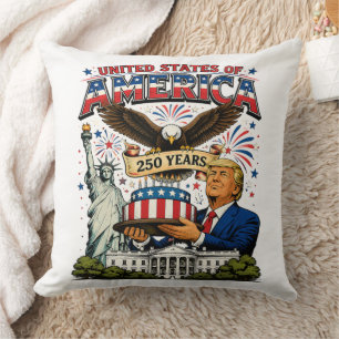America 250 Years Patriotic Eagle Celebration Cushion