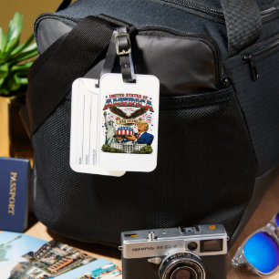 America 250 Years Patriotic Eagle Celebration Luggage Tag