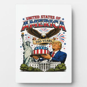 America 250 Years Patriotic Eagle Celebration Plaque