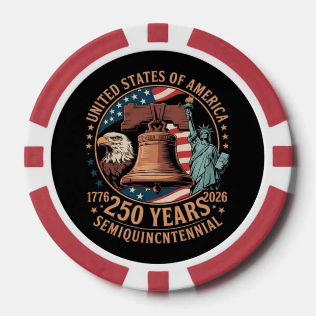America 250 Years Poker Chips (Front)