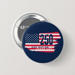 America 250 Years Retro Flag 250th Anniversary 6 Cm Round Badge
