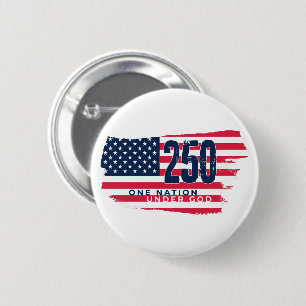 America 250 Years Retro Flag 250th Anniversary 6 Cm Round Badge