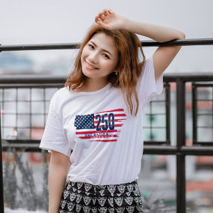  America 250 Years Retro Flag 250th Anniversary T-Shirt