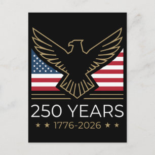America 250 Years Semiquincentennial Eagle Postcard