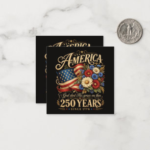 America 250 Years Since 1776 Floral Patriotic Gift Card
