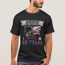 America 250 Years T-Shirt – Patriotic Eagle & Flag