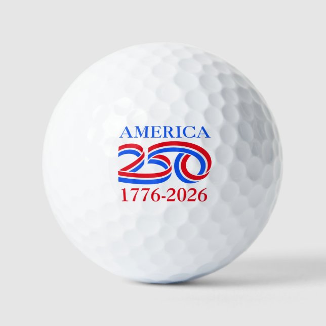 America 250th Anniversary 1776-2026 Patriotic  Golf Balls (Front)