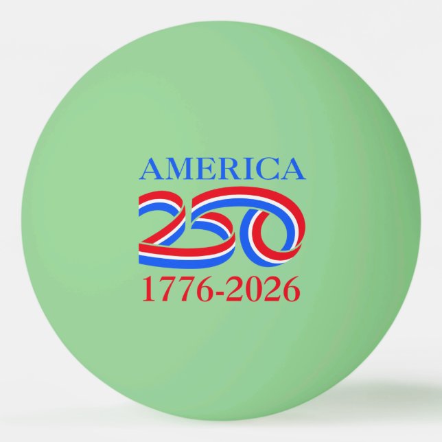America 250th Anniversary 1776-2026 Patriotic  Ping Pong Ball (Front)