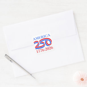 America 250th Anniversary 1776-2026 Patriotic  Square Sticker