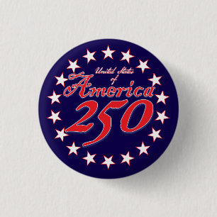America 250th Anniversary 3 Cm Round Badge