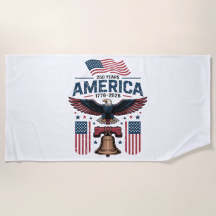 america 250th anniversary beach towel