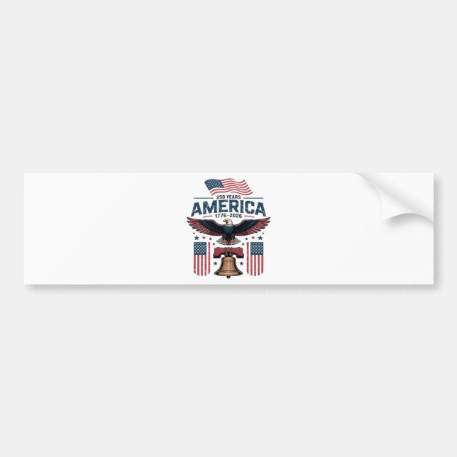 america 250th anniversary bumper sticker (Front)