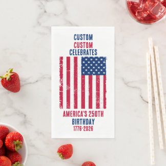 America 250th Anniversary, Custom USA  Napkin