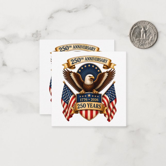 America 250th Anniversary Eagle Card (Front/Back In Situ)