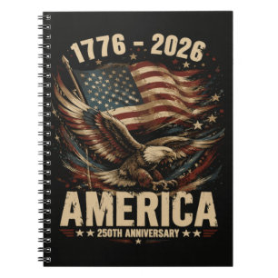 America 250th Anniversary Eagle Patriotic Notebook