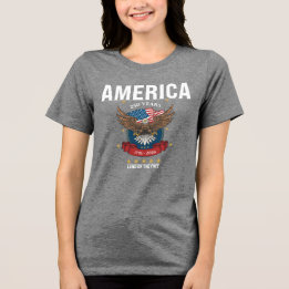 America | 250th Anniversary Eagle Red White Blue Tri-Blend Shirt
