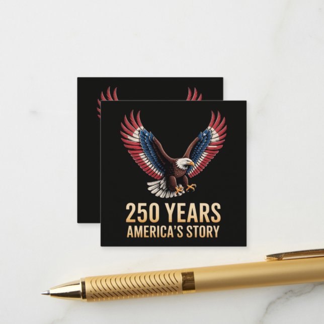 America 250th Anniversary Enclosure Card (Front/Back In Situ)