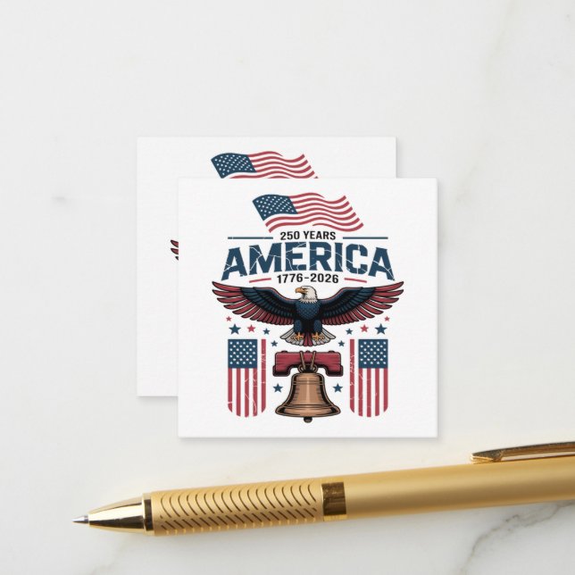 america 250th anniversary enclosure card (Front/Back In Situ)