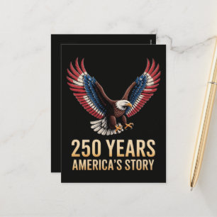 America 250th Anniversary Holiday Postcard