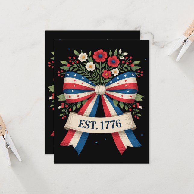 America 250th Anniversary Invitation (Front/Back In Situ)