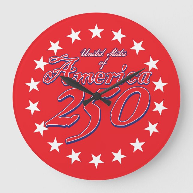 America 250th Anniversary Large Clock (Front)